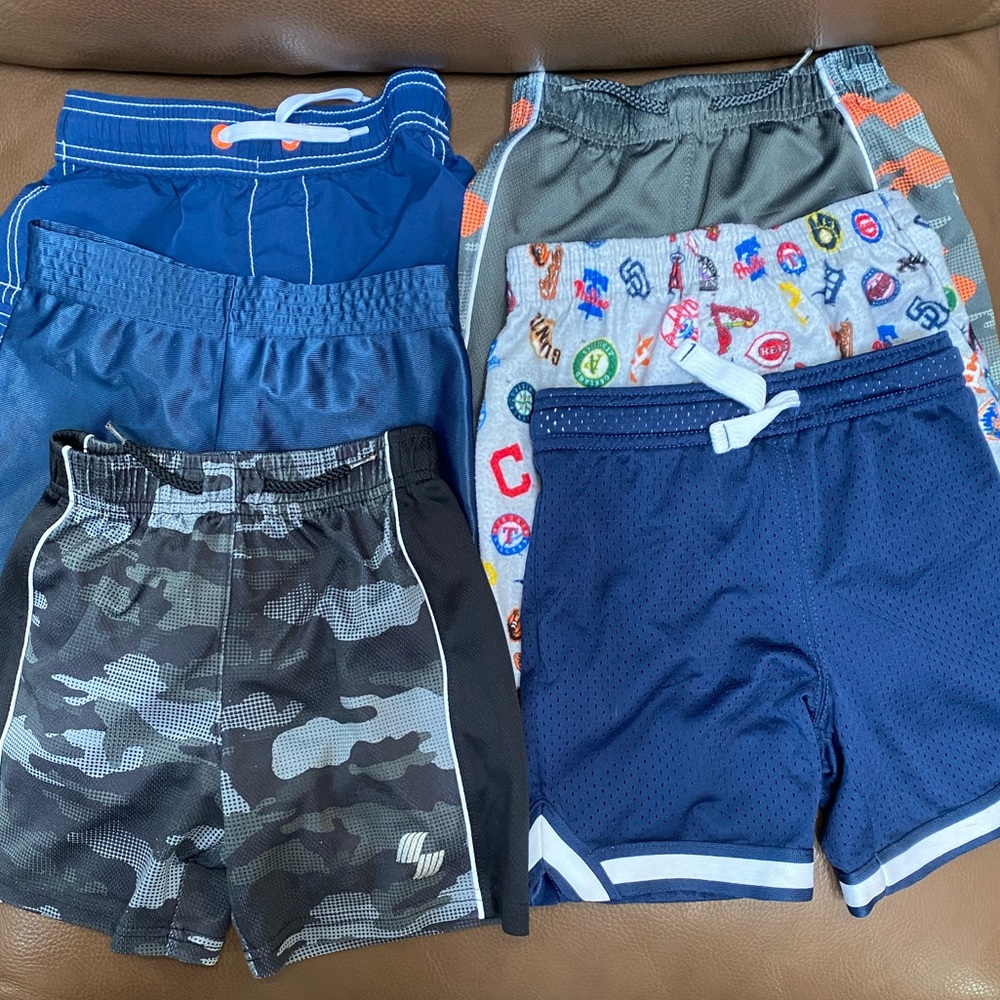 Bulk Toddler Boys Athletic Shorts (6 pairs)